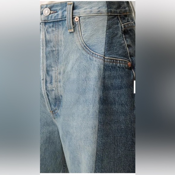 Free People Citizens Of Humanity Pieced Horseshoe Jeans Pieced Denim Fracture - Picture 4 of 8